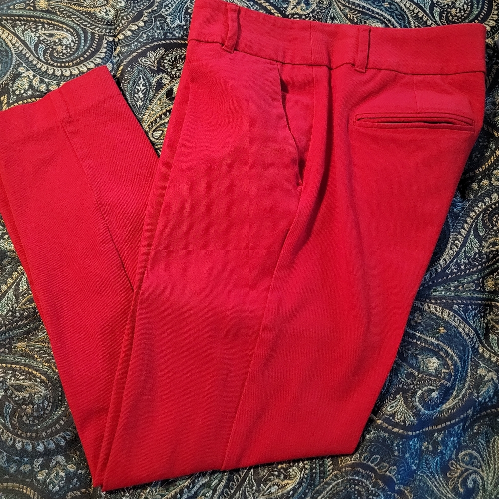 Red Loft Skinny Ankle pants size 6